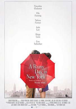 纽约的一个雨天的海报